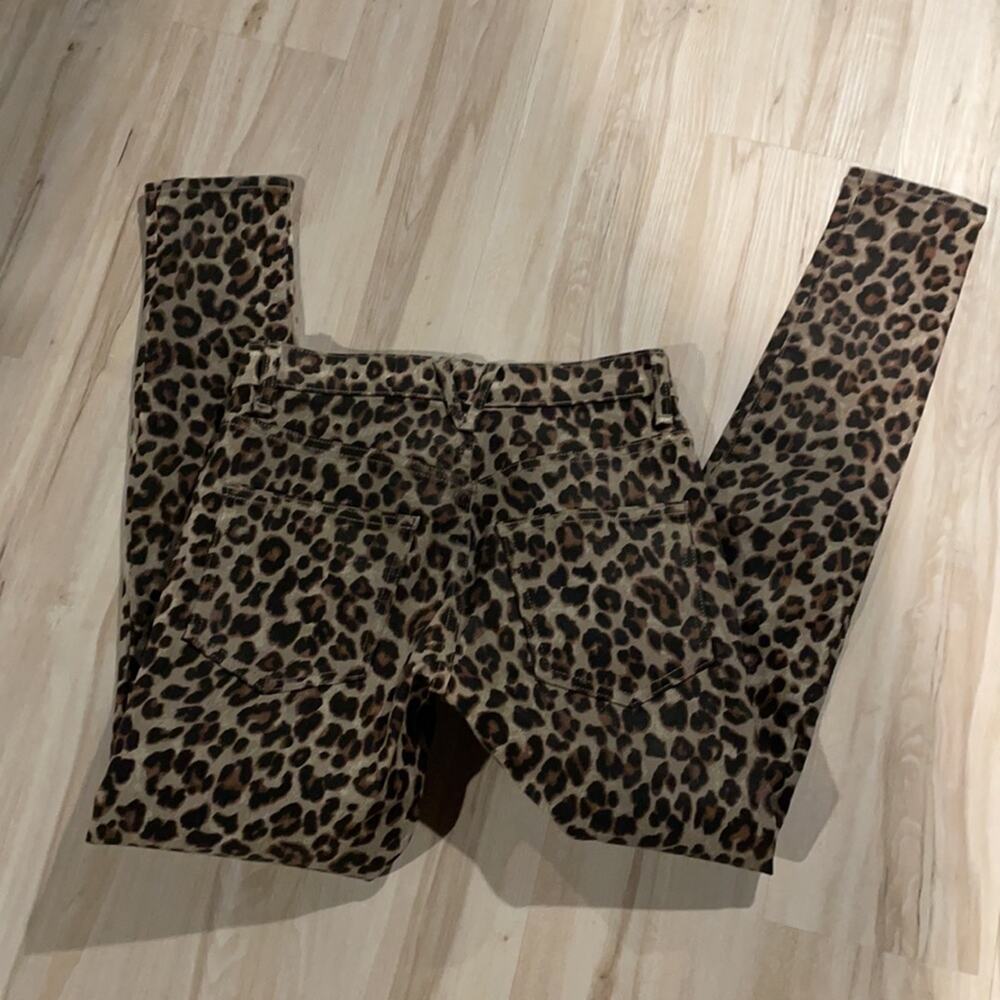 Veronica Beard Brooke Skinny midrise leopard print jeans size 25/0 - Picture 6 of 6